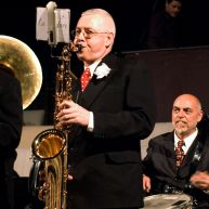 Jean Lespinasse au saxophone ténor et Jacques Francesini à la caisse claire – photo Anna Solé